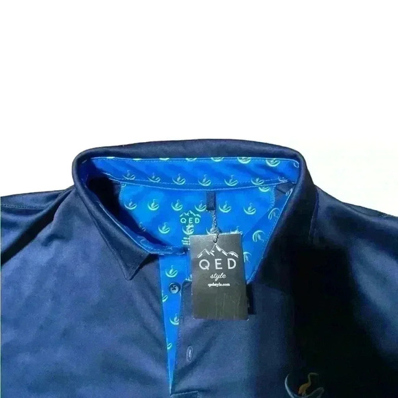 QED Style Shirt Men's Short Sleeve Golf Blue  XLarge NWT - Picture 3 of 6